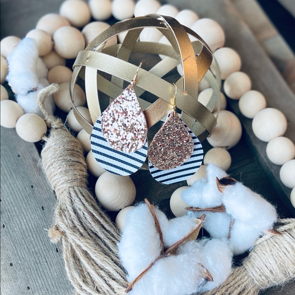 Vegan leather earrings